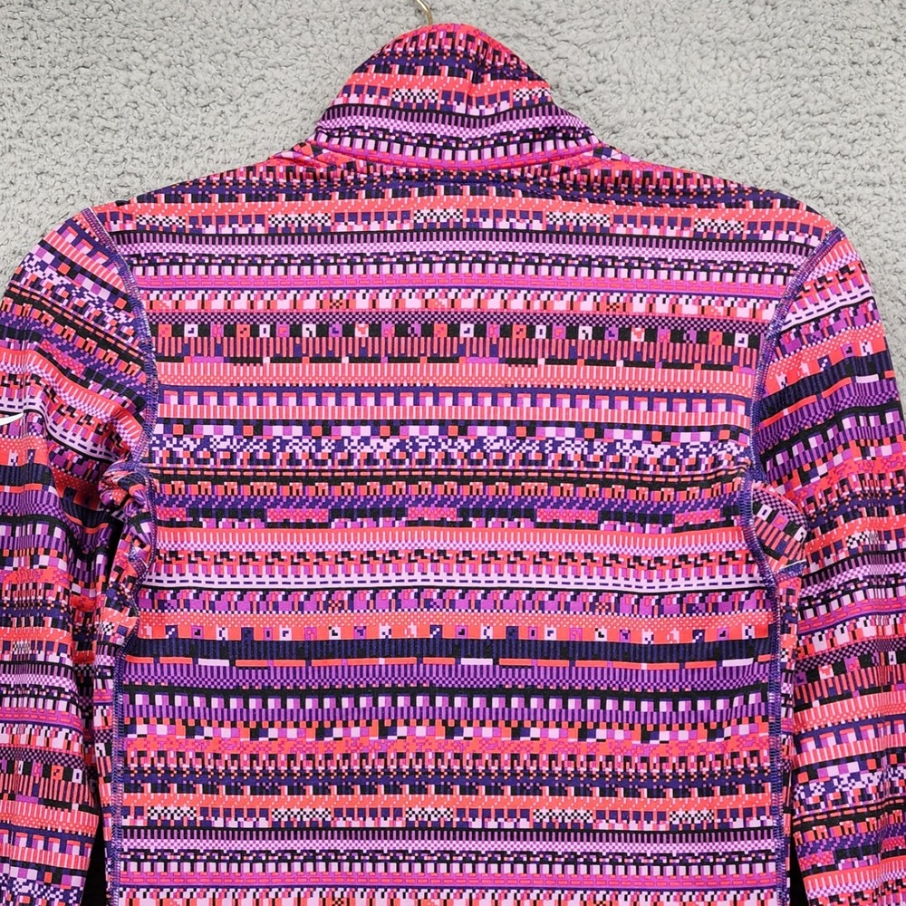 Nike Pro Dri-FIT Womens Small Quarter Zip Pullover Pink Purple Geometric Pattern - Picture 11 of 13